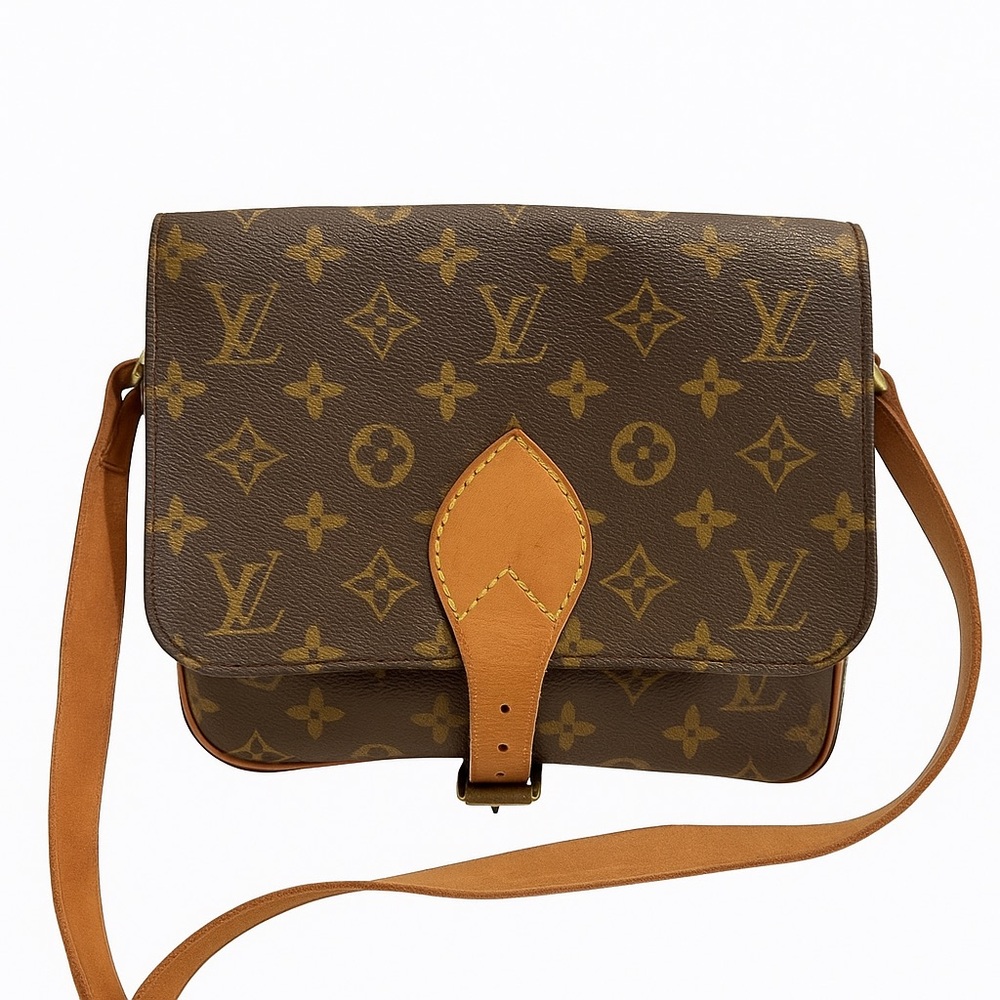 Louis Vuitton Cartouchiere  Tan and Brown Monogram Crossbody Bag